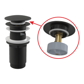 Mesingani pop up BLACK - sa rupom [A392BLACK]